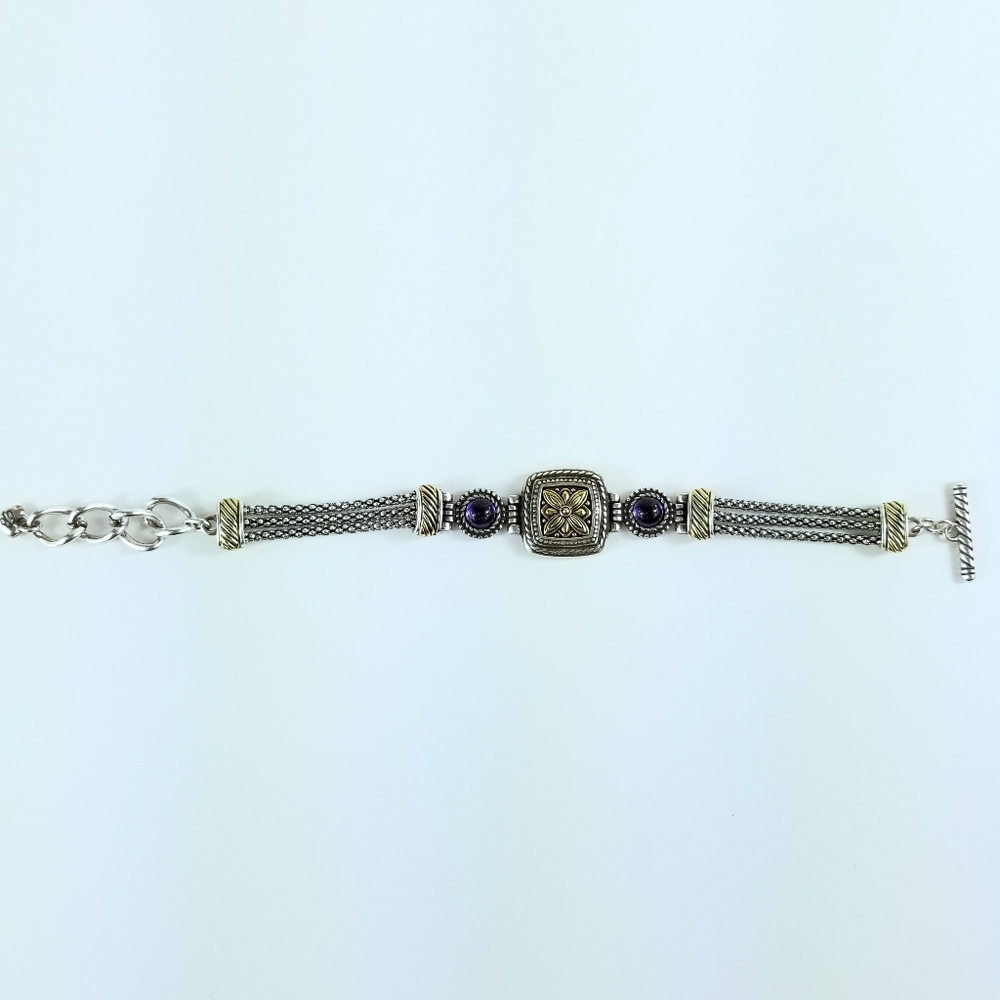 Brighton Two Tone Reversible Crystal Bracelet Retired - Picture 2 of 11